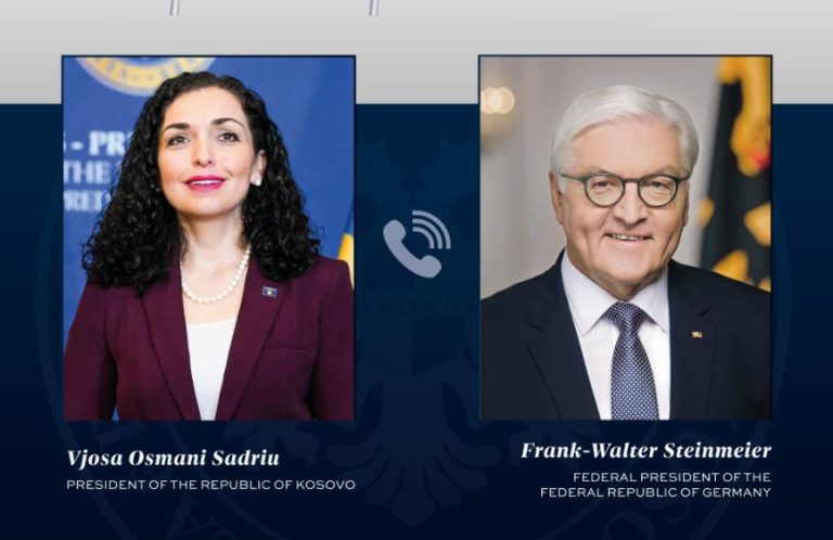 Osmani flet në telefon me presidentin gjerman, diskutojnë për anëtarësimin e Kosovës në KiE