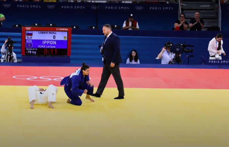 Loriana Kuka e jashtëzakonshme, fiton me ippon ndeshjen e parë në Lojërat Olimpike