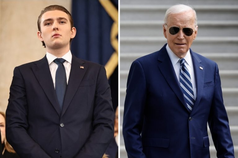 Çfarë i tha Barron Trump në vesh Biden-it në inaugurimin e të babait të tij